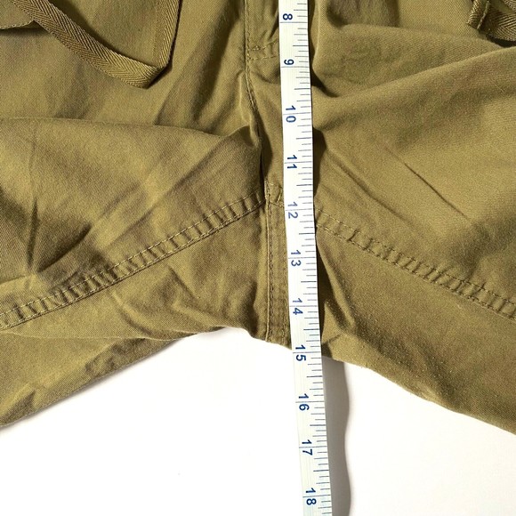 Liz Claiborne Capris 20W Olive Green Sloane Cargo Drawstring Waist Legs Lyocell - Picture 12 of 13